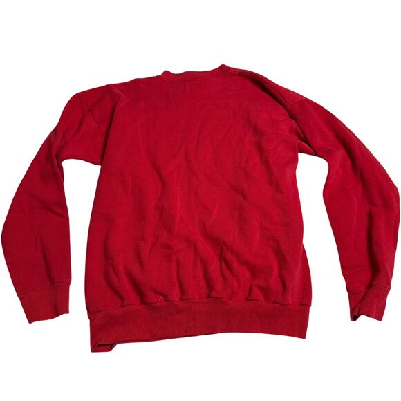 Vintage Logo 7 Chicago Blackhawk Sweatshirt Adult Large Red Made USA See Note - Picture 2 of 8